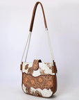 American Darling Adbg1485 Cross Body I Hand Tooled Hair-On Genuine Leather Women Bag Western Handbag Purse