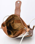 American Darling Adbg1485 Cross Body I Hand Tooled Hair-On Genuine Leather Women Bag Western Handbag Purse