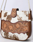 American Darling Adbg1485 Cross Body I Hand Tooled Hair-On Genuine Leather Women Bag Western Handbag Purse