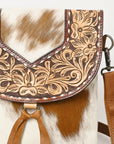 American Darling Adbg1486 Cross Body I Hand Tooled Hair-On Genuine Leather Women Bag Western Handbag Purse