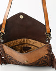 American Darling Envelope Hand Tooled Genuine Leather Women Bag Western Handbag Purse | for Cute