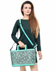 American Darling Hand Tooled Genuine Leather women bag western handbag purse