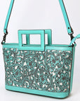 American Darling Hand Tooled Genuine Leather women bag western handbag purse