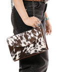 American Darling Adbg1489 Envelope Hair-On Genuine Leather Women Bag Western Handbag Purse