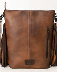 American Darling Adbg1493 Cross Body I Hand Tooled Hair-On Genuine Leather Women Bag Western Handbag Purse