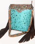 American Darling Adbg1493 Cross Body I Hand Tooled Hair-On Genuine Leather Women Bag Western Handbag Purse