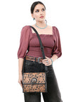 American Darling Adbg1494 Small Crossbody Hand Tooled Genuine Leather Women Bag Western Handbag Purse