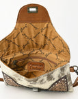 American Darling Adbg1497 Envelope Hand Tooled Hair-On Genuine Leather Women Bag Western Handbag Purse