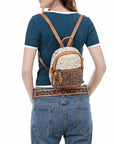 American Darling Backpack Hand Tooled Hair On Genuine Leather Women Bag Western Handbag Purse