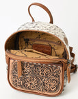American Darling Backpack Hand Tooled Hair On Genuine Leather Women Bag Western Handbag Purse