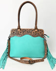American Darling Adbg1502 Tote Hand Tooled Genuine Leather Women Bag Western Handbag Purse