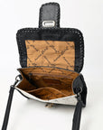 American Darling Adbg1503 Small Crossbody Hand Tooled Hair-On Genuine Leather Women Bag Western Handbag Purse
