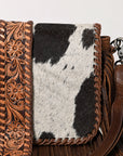 American Darling Adbg1504 Cross Body I Hand Tooled Hair-On Genuine Leather Women Bag Western Handbag Purse