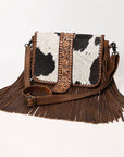 American Darling Adbg1504 Cross Body I Hand Tooled Hair-On Genuine Leather Women Bag Western Handbag Purse