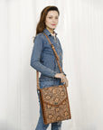 American Darling Adbg1505 Envelope Hand Tooled Genuine Leather Women Bag Western Handbag Purse