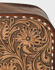 American Darling Adbg1509A Toiletry Hand Tooled Genuine Leather Women Bag Western Handbag Purse