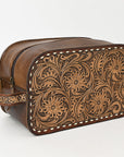 American Darling Adbg1509A Toiletry Hand Tooled Genuine Leather Women Bag Western Handbag Purse