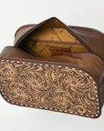 American Darling Adbg1509A Toiletry Hand Tooled Genuine Leather Women Bag Western Handbag Purse