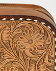 American Darling Adbg1509A Toiletry Hand Tooled Genuine Leather Women Bag Western Handbag Purse