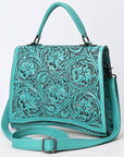 Hand Tooled Genuine Leather women bag western handbag purse