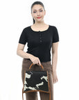 American Darling Adbg1520 Tote Hair-On Genuine Leather Women Bag Western Handbag Purse