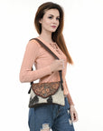 American Darling Cross Body I Hand Tooled Hair-On Genuine Leather Women Bag Western Handbag Purse |
