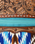 American Darling Adbga581 Backpack Hand Tooled Upcycled Wool Genuine Leather Women Bag Western Handbag Purse