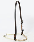 Comfytack Western Horse Round Nose Caveson Genuine Leather Noseband