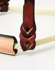 Comfytack Western Horse Round Nose Caveson Genuine Leather Noseband