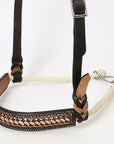 Comfytack Western Horse Round Nose Caveson Genuine Leather Noseband