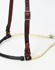 Comfytack Western Horse Round Nose Caveson Genuine Leather Noseband