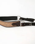 COMFYTACK Western Leather Horse Tripping Breast Collar Brown Basket Weave