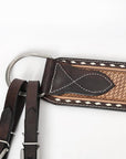 COMFYTACK Western Leather Horse Tripping Breast Collar Brown Basket Weave