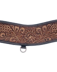 COMFYTACK Western Leather Horse Tripping Breast Collar Brown Floral Beaded