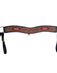 COMFYTACK Western Leather Horse Tripping Breast Collar Brown Floral Beaded