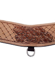COMFYTACK Western Leather Horse Tripping Breast Collar Brown Floral Carved