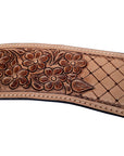 COMFYTACK Western Leather Horse Tripping Breast Collar Brown Floral Carved