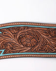 COMFYTACK Western Leather Horse Tripping Breast Collar Brown Floral Carved