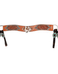 COMFYTACK Western Leather Horse Tripping Breast Collar Brown Floral Carved
