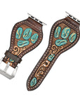 American Darling Floral Hand Tooled I watch Men Women Genuine Leather