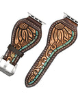 American Darling Floral Hand Tooled I watch Men Women Genuine Leather