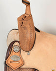 Flex Tree Western Horse Saddle In American Leather Barrel Trail Hilason