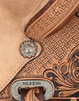 Flex Tree Western Horse Saddle In American Leather Barrel Trail Hilason