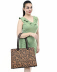American Darling Adbga583 Tote Hand Tooled Genuine Leather Women Bag Western Handbag Purse