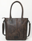 American Darling Adbg1523 Tote Upcycled Wool Genuine Leather Women Bag Western Handbag Purse