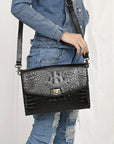 American Darling Adbg1526 Small Crossbody Crocodile Embossed Genuine Leather Women Bag Western Handbag Purse
