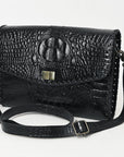 American Darling Adbg1526 Small Crossbody Crocodile Embossed Genuine Leather Women Bag Western Handbag Purse