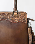 American Darling Adbg1527 Tote Hand Tooled Genuine Leather Women Bag Western Handbag Purse