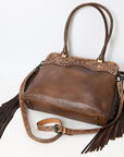 American Darling Adbg1527 Tote Hand Tooled Genuine Leather Women Bag Western Handbag Purse