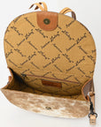 American Darling Adbg1529 Small Crossbody Hand Tooled Hair-On Genuine Leather Women Bag Western Handbag Purse